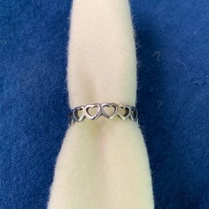 James Avery Tiny Hearts Band Silver Size 5